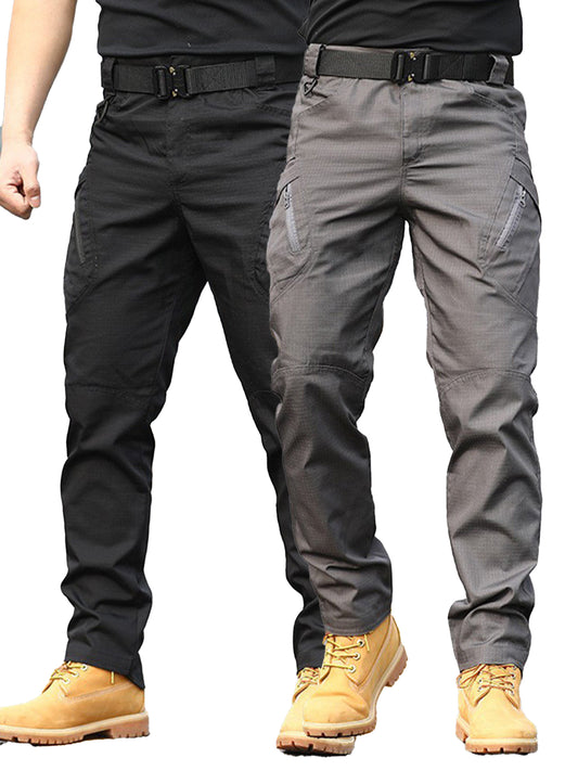 PAHAJIM 2-Pack Men's Tactical Utility Cargo Pants - Ripstop Multi-Pocket EDC Pants for Travel & Outdoors - men's tactical cargo pants with multi-pocket work and outdoor utility