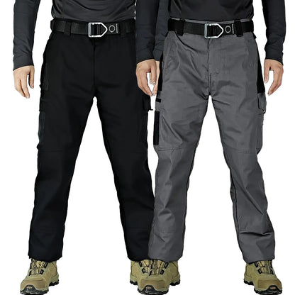 2/4-Pack Men's Waterproof Cargo Pants - Value Set Everyday Casual Multi-Pocket Work Pants