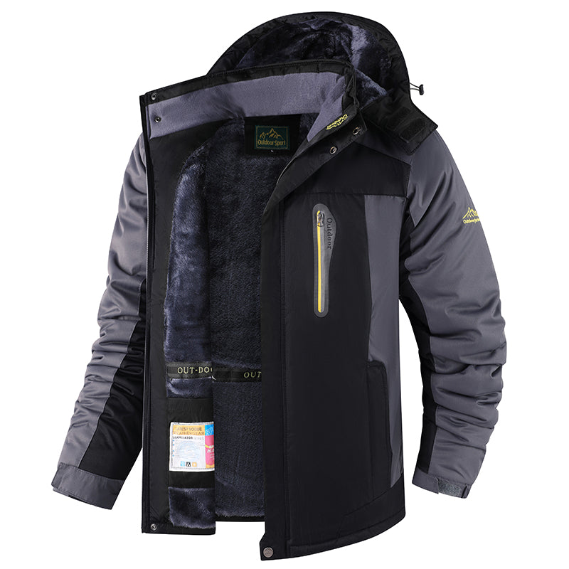 PAHAJIM Men's Waterproof Winter Ski Jacket - Fleece Lined Warm Snow Coat - waterproof winter outdoor jacket for men