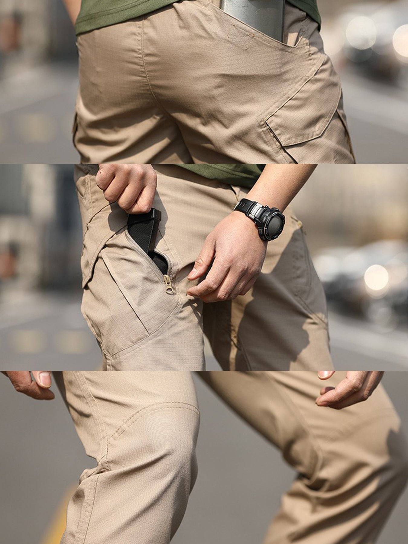 PAHAJIM 2-Pack Men's Tactical Utility Cargo Pants - Ripstop Multi-Pocket EDC Pants for Travel & Outdoors - men's tactical cargo pants with multi-pocket work and outdoor utility