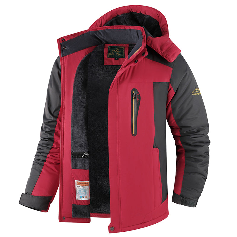 PAHAJIM Men's Waterproof Winter Ski Jacket - Fleece Lined Warm Snow Coat - waterproof winter outdoor jacket for men