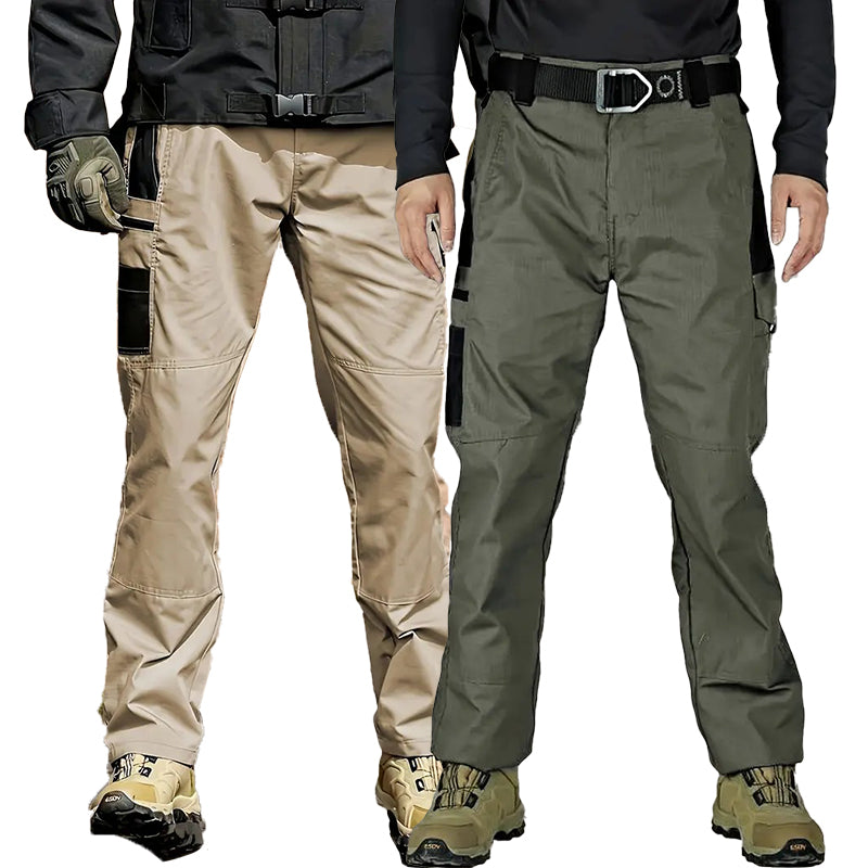 2/4-Pack Men's Waterproof Cargo Pants - Value Set Everyday Casual Multi-Pocket Work Pants