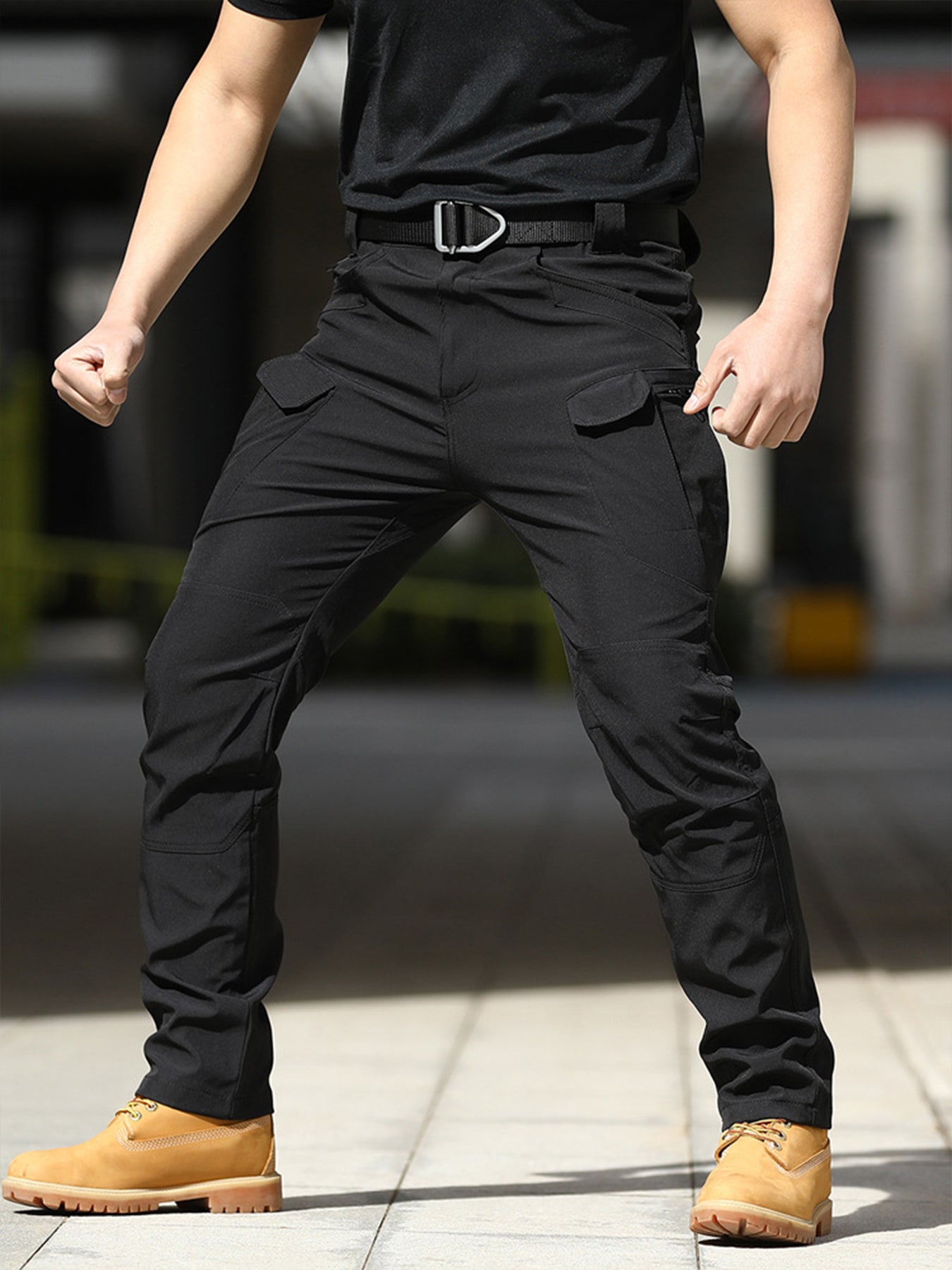 2/4 Pairs Men's Stretchy Cargo Pants - Comfortable Straight Leg Casual Pants, Multi Pockets