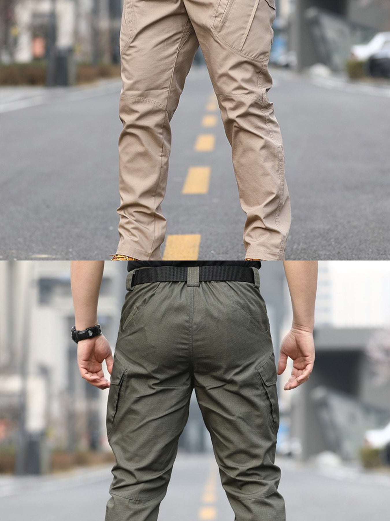 PAHAJIM 2-Pack Men's Tactical Utility Cargo Pants - Ripstop Multi-Pocket EDC Pants for Travel & Outdoors - men's tactical cargo pants with multi-pocket work and outdoor utility