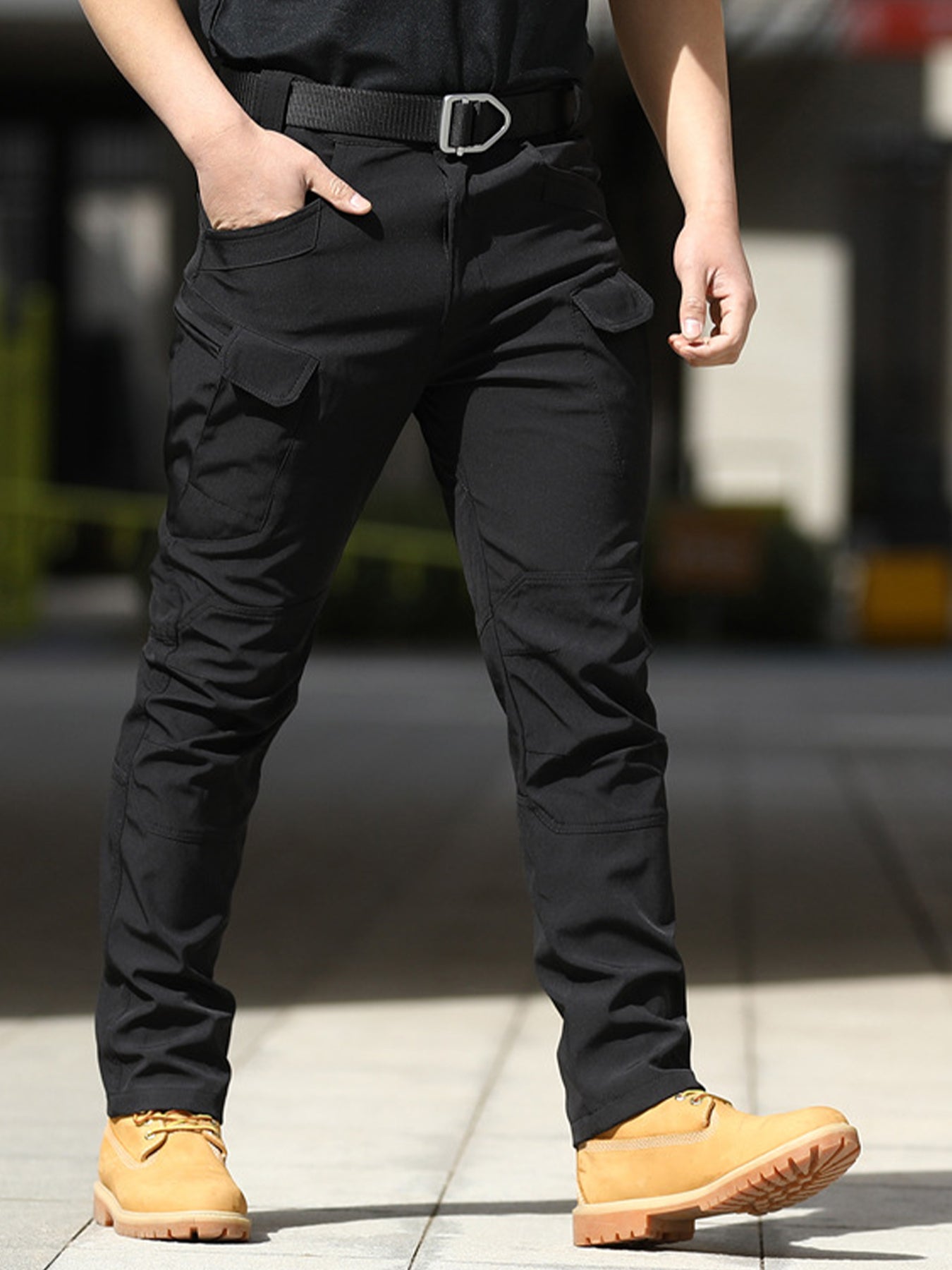 2/4 Pairs Men's Stretchy Cargo Pants - Comfortable Straight Leg Casual Pants, Multi Pockets