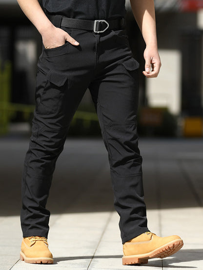 2/4 Pairs Men's Stretchy Cargo Pants - Comfortable Straight Leg Casual Pants, Multi Pockets