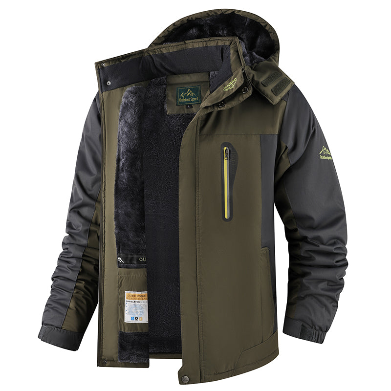 PAHAJIM Men's Waterproof Winter Ski Jacket - Fleece Lined Warm Snow Coat - waterproof winter outdoor jacket for men