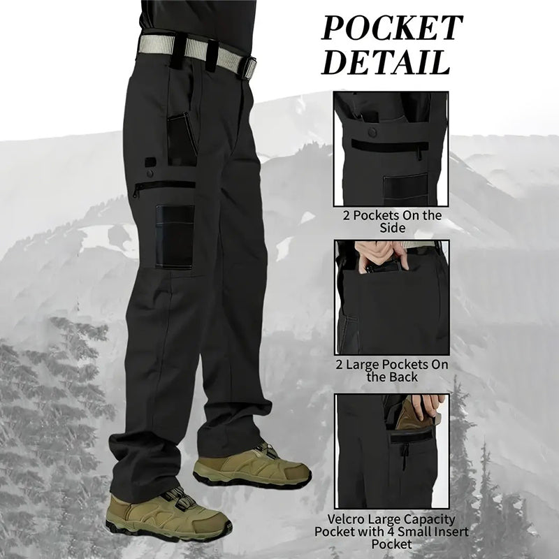 2/4-Pack Men's Waterproof Cargo Pants - Value Set Everyday Casual Multi-Pocket Work Pants