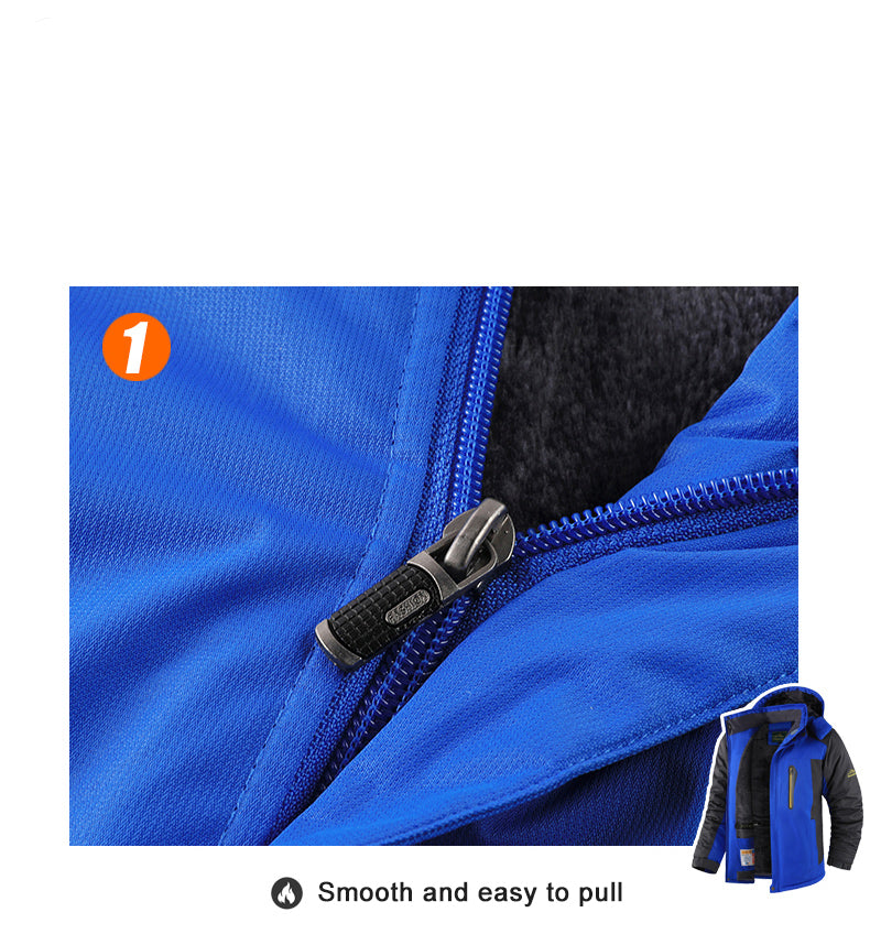 PAHAJIM Men's Waterproof Winter Ski Jacket - Fleece Lined Warm Snow Coat - waterproof winter outdoor jacket for men