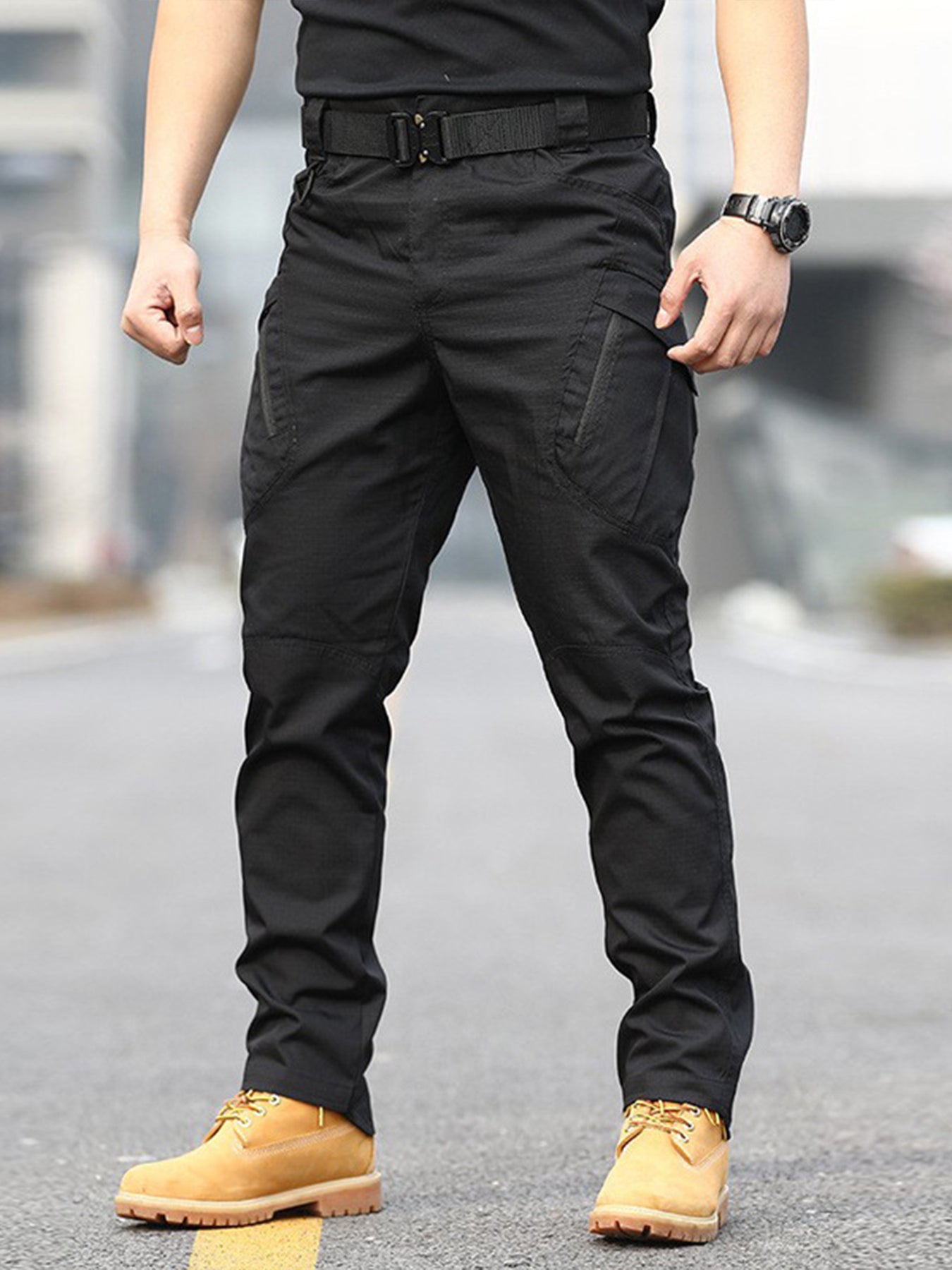 PAHAJIM 2-Pack Men's Tactical Utility Cargo Pants - Ripstop Multi-Pocket EDC Pants for Travel & Outdoors - men's tactical cargo pants with multi-pocket work and outdoor utility