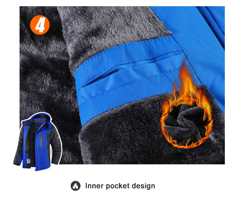 PAHAJIM Men's Waterproof Winter Ski Jacket - Fleece Lined Warm Snow Coat - waterproof winter outdoor jacket for men