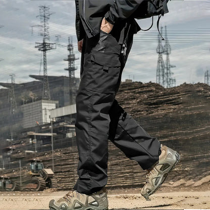 2/4-Pack Men's Waterproof Cargo Pants - Value Set Everyday Casual Multi-Pocket Work Pants